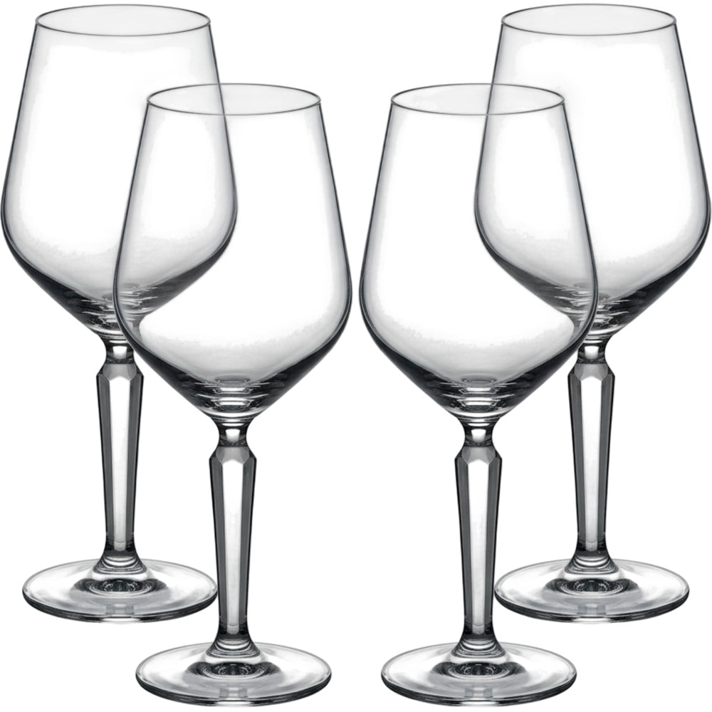 Xplvc Angular-Bowl Crystal Red Wine Glass Set of 4 Clear 16 oz - Product view