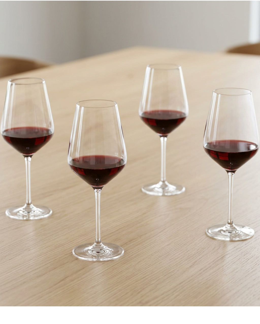 Xplvc Narelle Crystal Tulip Wine Glasses 19 oz Clear Set of 4 - Lifestyle view