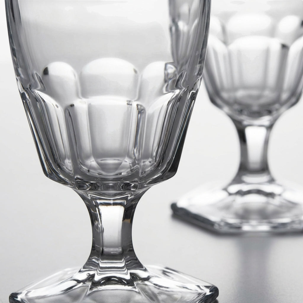 Xplvc Prismelle Faceted Crystal Wine Glasses 17 oz Clear Set of 2 - Detail view