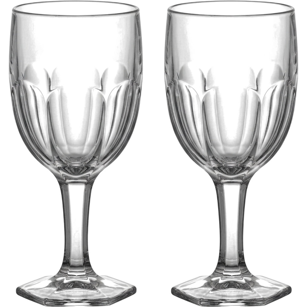 Xplvc Prismelle Faceted Crystal Wine Glasses 17 oz Clear Set of 2 - Product view