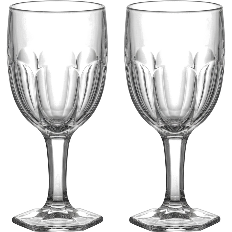 Xplvc Prismelle Faceted Crystal Wine Glasses 17 oz Clear Set of 2